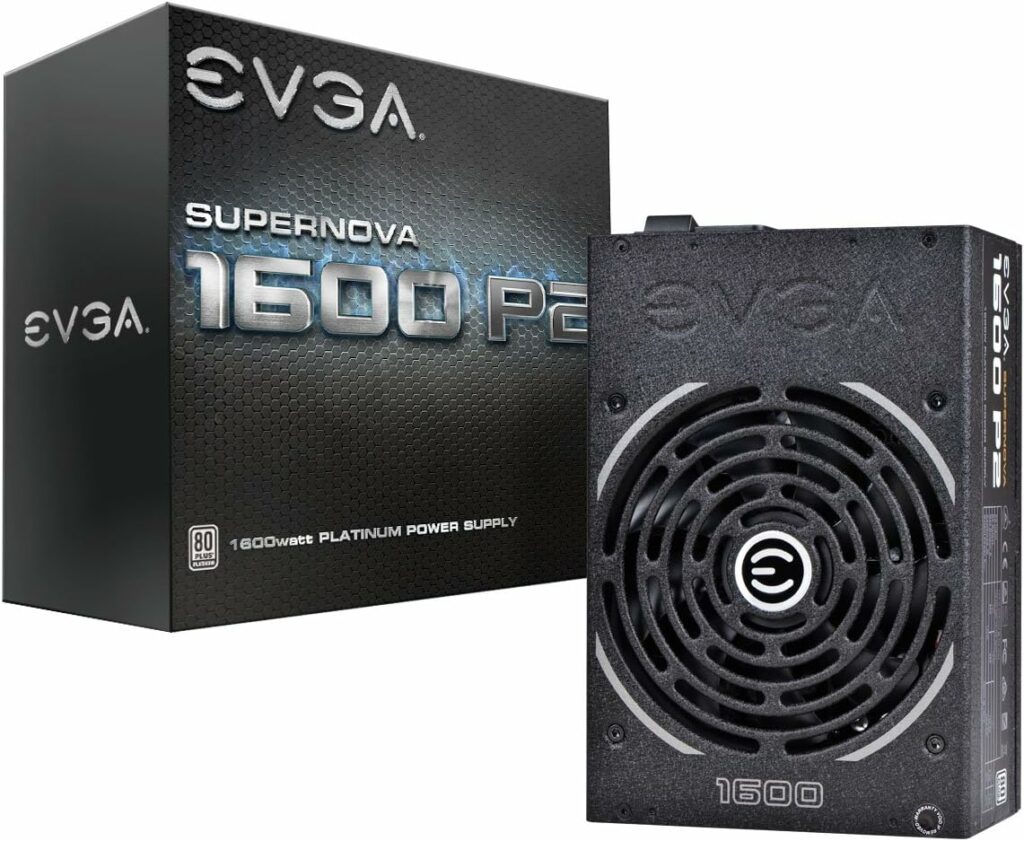 EVGA SuperNOVA 1600 P2 80+ PLATINUM, 1600W ECO Mode Fully Modular NVIDIA SLI and Crossfire Ready 10 Year Power Supply 220-P2-1600-X1