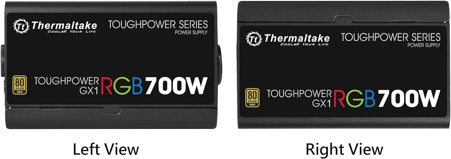 Thermaltake Toughpower GX1 RGB 600W Gold SLI/Crossfire Ready Continuous Power RGB LED ATX12V v2.4 / EPS v2.92 80 Plus Gold Certified 5 Year Warranty Non Modular Power Supply PS-TPD-0600NHFAGU-1