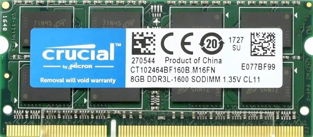 8GB, 204-pin SODIMM, DDR3 PC3-12800,