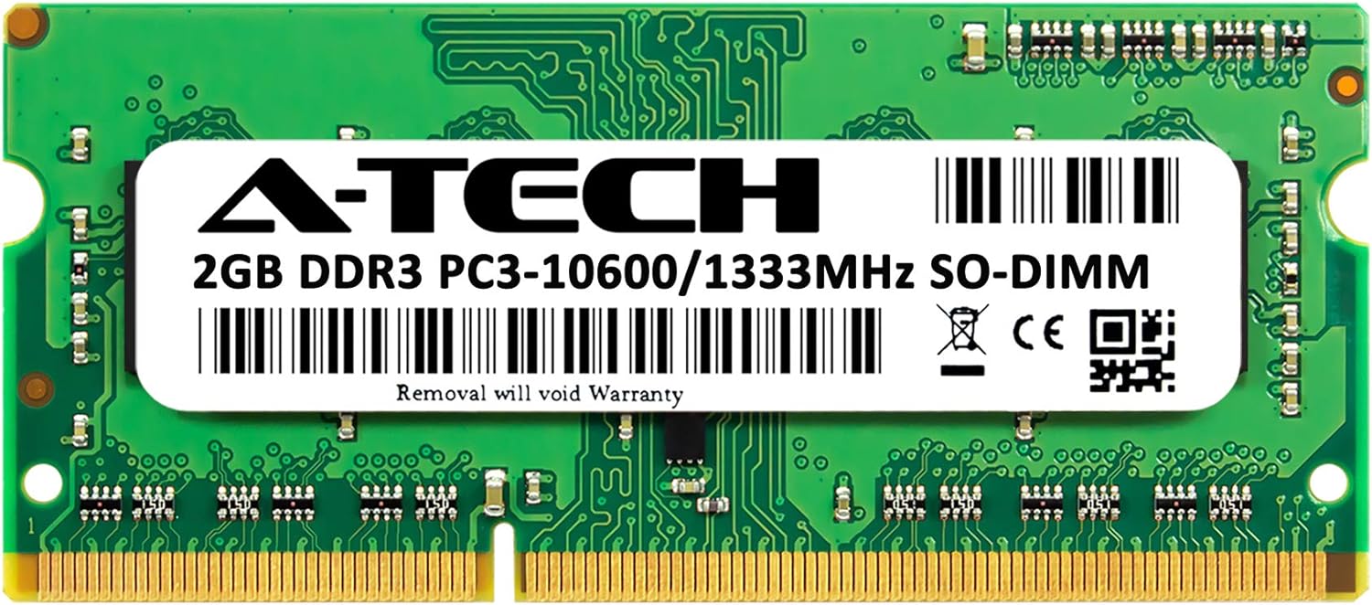 A-Tech 8GB DDR3/DDR3L 1600MHz PC3L-12800 (PC3-12800) CL11 SODIMM 2Rx8 1.35V 204-Pin Non-ECC SO-DIMM Laptop, Notebook RAM Memory Module