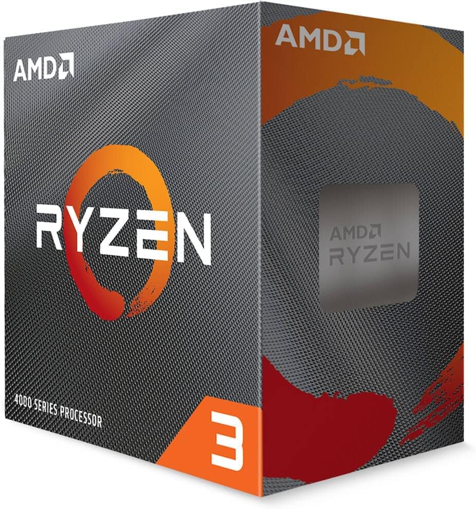 AMD Ryzen™ 3 4100 4-Core, 8-Thread Unlocked Desktop Processor with Wraith Stealth Cooler