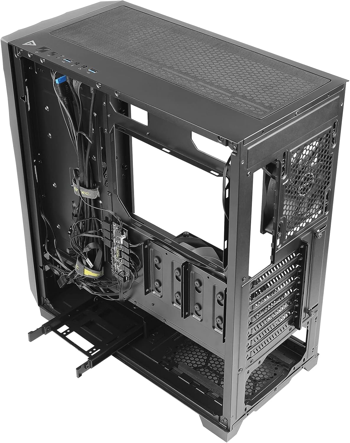 Antec DF700 Flux, Mid Tower Computer Case, ATX Gaming Case, USB3.0 x 2, 360 mm Radiator Support, 3 x 120 mm ARGB, 1 x 120 mm Reverse  1 x 120 mm Fans Included