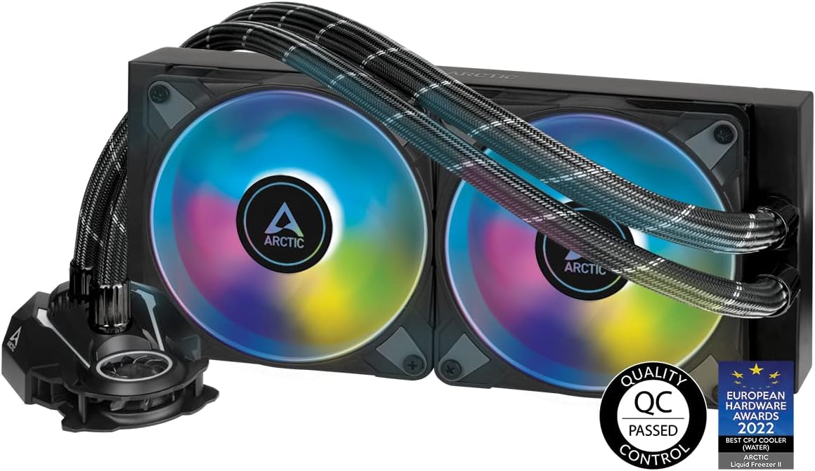 ARCTIC Liquid Freezer II 240 A-RGB - Multi-Compatible All-in-one CPU AIO Water Cooler with A-RGB, Compatible with Intel  AMD, PWM-Controlled Pump, CPU Cooler, AIO Cooler, CPU Liquid Cooler - Black