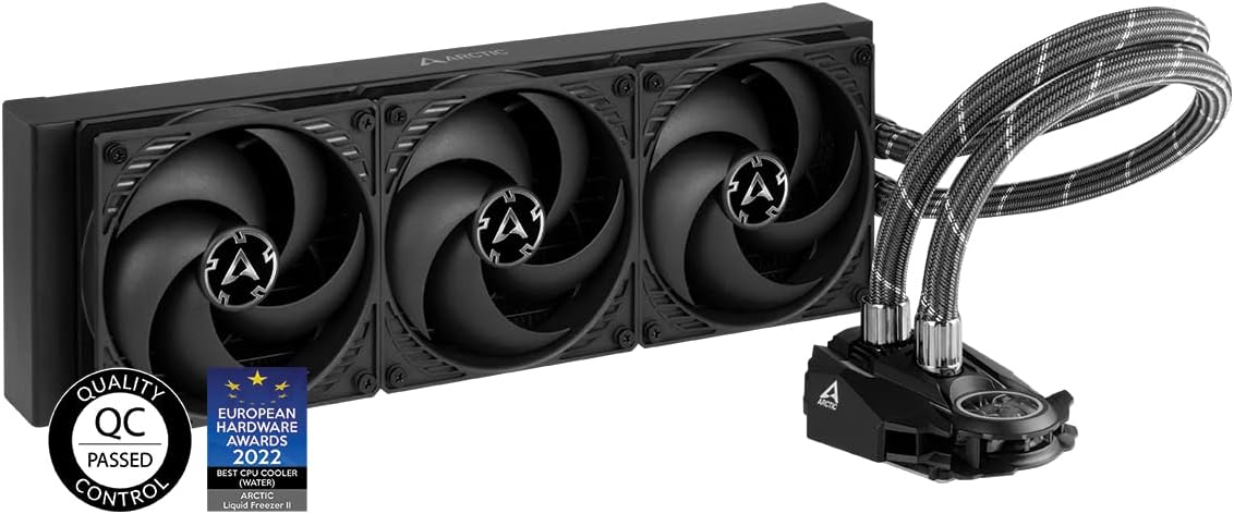 ARCTIC Liquid Freezer II 360 - Multi Compatible All-in-One CPU AIO Water Cooler, Compatible with Intel  AMD, Efficient PWM Controlled Pump, Fan Speed: 200-1800 RPM, LGA1700 compatible - Black
