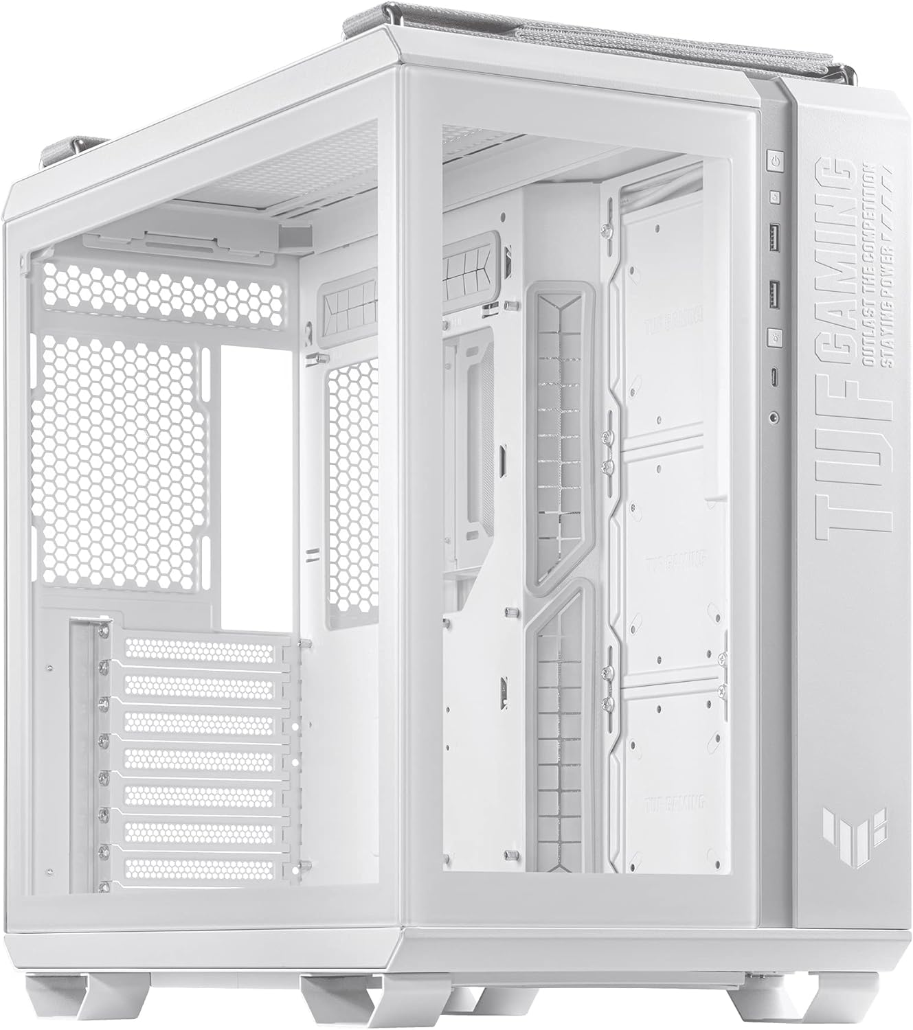 ASUS TUF Gaming GT501 Mid-Tower Computer Case for up to EATX Motherboards with USB 3.0 Front Panel Cases GT501/GRY/WITH Handle