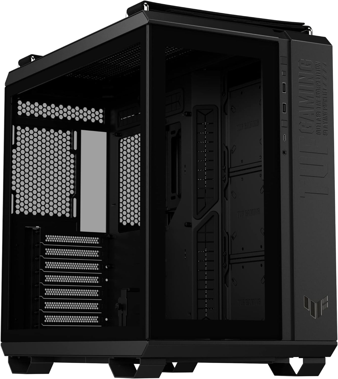 ASUS TUF Gaming GT502 ATX Mid-Tower Computer Case with Front Panel RGB Button, USB 3.2 Type-C and 2X USB 3.0 Ports