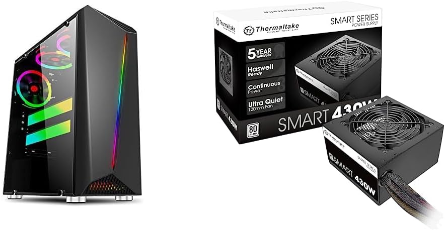 Bgears b-Vigor RGB Mid Tower with Front RGB Light and Side Tempered Glass (Fan Sold Separately))