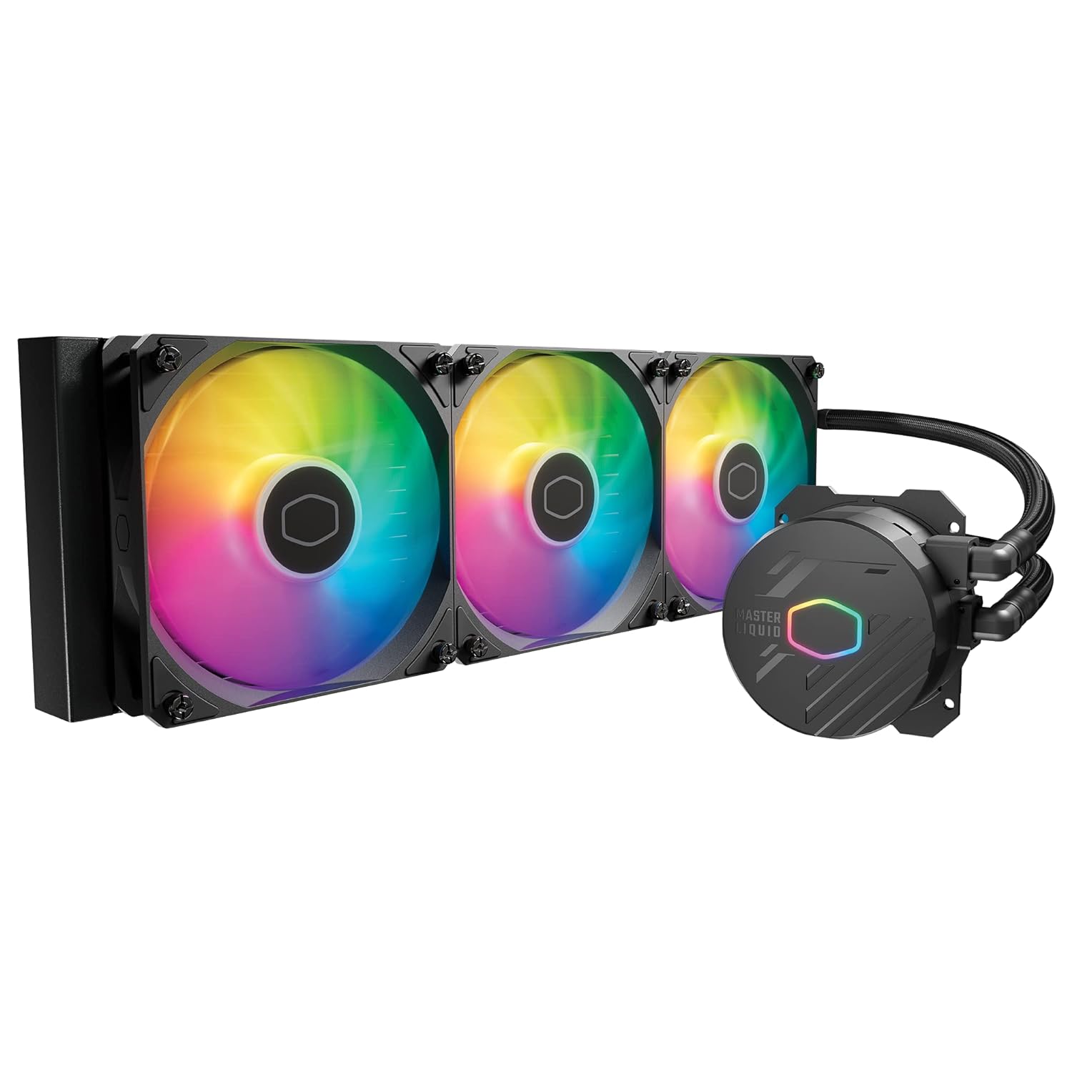 Cooler Master MasterLiquid 240L Core White 240mm Close-Loop AIO Liquid Cooler, ARGB Sync, Gen S Coldplate Pump, 120mm PWM, CryoFuze 14W/mK, AMD Ryzen AM5/AM4, Intel LGA1700/1200 (MLW-D24M-A18PZ-RW)