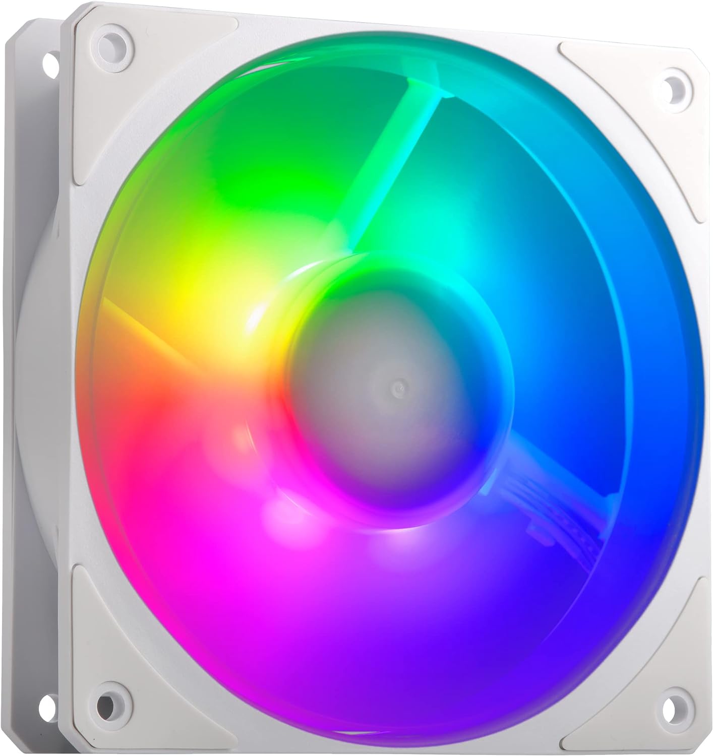 Cooler Master Mobius 120P ARGB Radiator Fan White Edition - Ring Blade Design (PWM), Loop Dynamic Bearing System (max. 75.2 CFM, 3.63 mmH2O, 30 dBA), Chamfered Air-Focus Frame - Addressable Gen 2 RGB