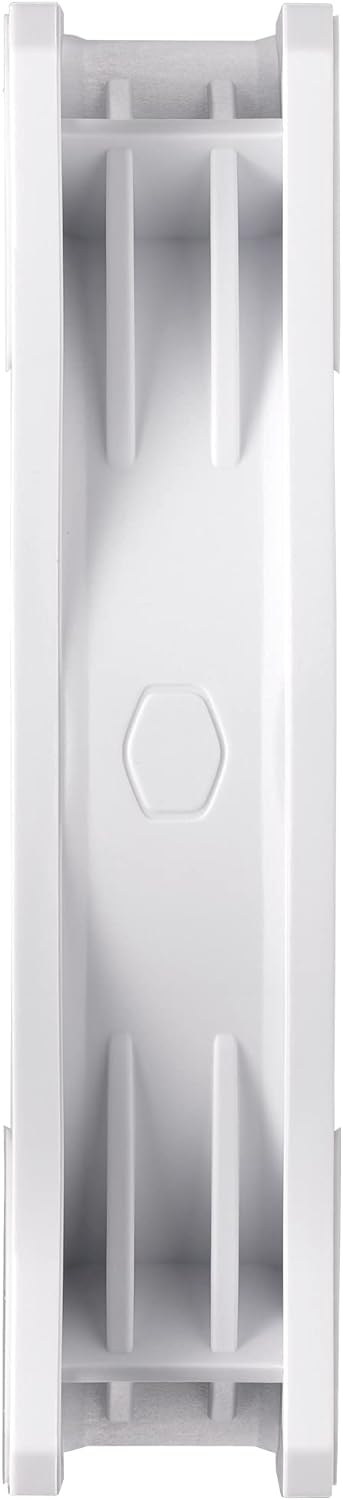 Cooler Master Mobius 120P ARGB Radiator Fan White Edition - Ring Blade Design (PWM), Loop Dynamic Bearing System (max. 75.2 CFM, 3.63 mmH2O, 30 dBA), Chamfered Air-Focus Frame - Addressable Gen 2 RGB