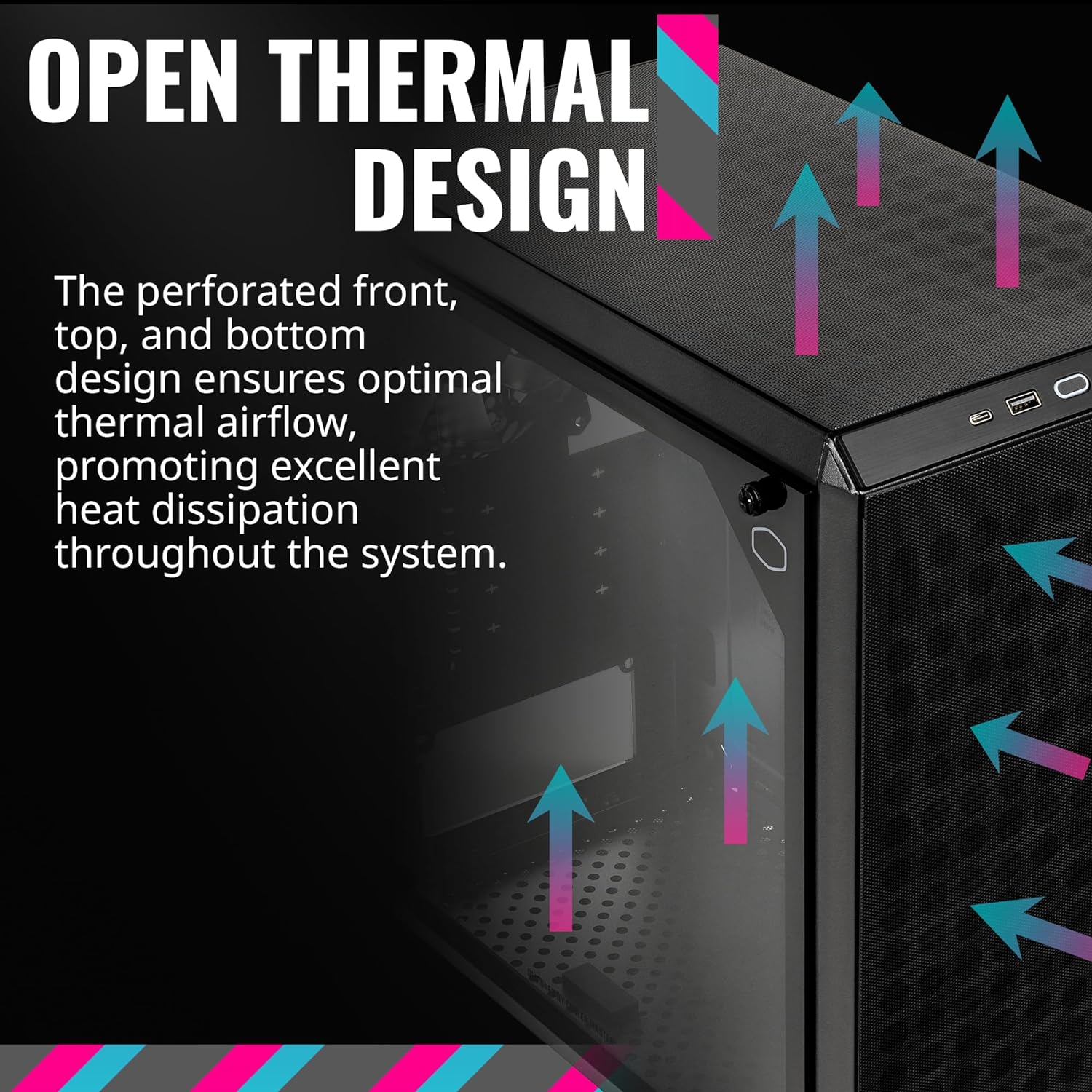 Cooler Master Q300L V2 Micro-ATX Tower, Magnetic Patterned Dust Filter, USB 3.2 Gen 2x2 (20GB), Tempered Glass Panel, CPU Coolers Max 159mm, GPU Max 360mm, Fully Ventilated Airflow (Q300LV2-KGNN-S00) Cooler Master Q300L V2 Micro-ATX Tower, Magnetic Patterned Dust Filter, USB 3.2 Gen 2x2 (20GB), Tempered Glass Panel, CPU Coolers Max 159mm, GPU Max 360mm, Fully Ventilated Airflow (Q300LV2-KGNN-S00)