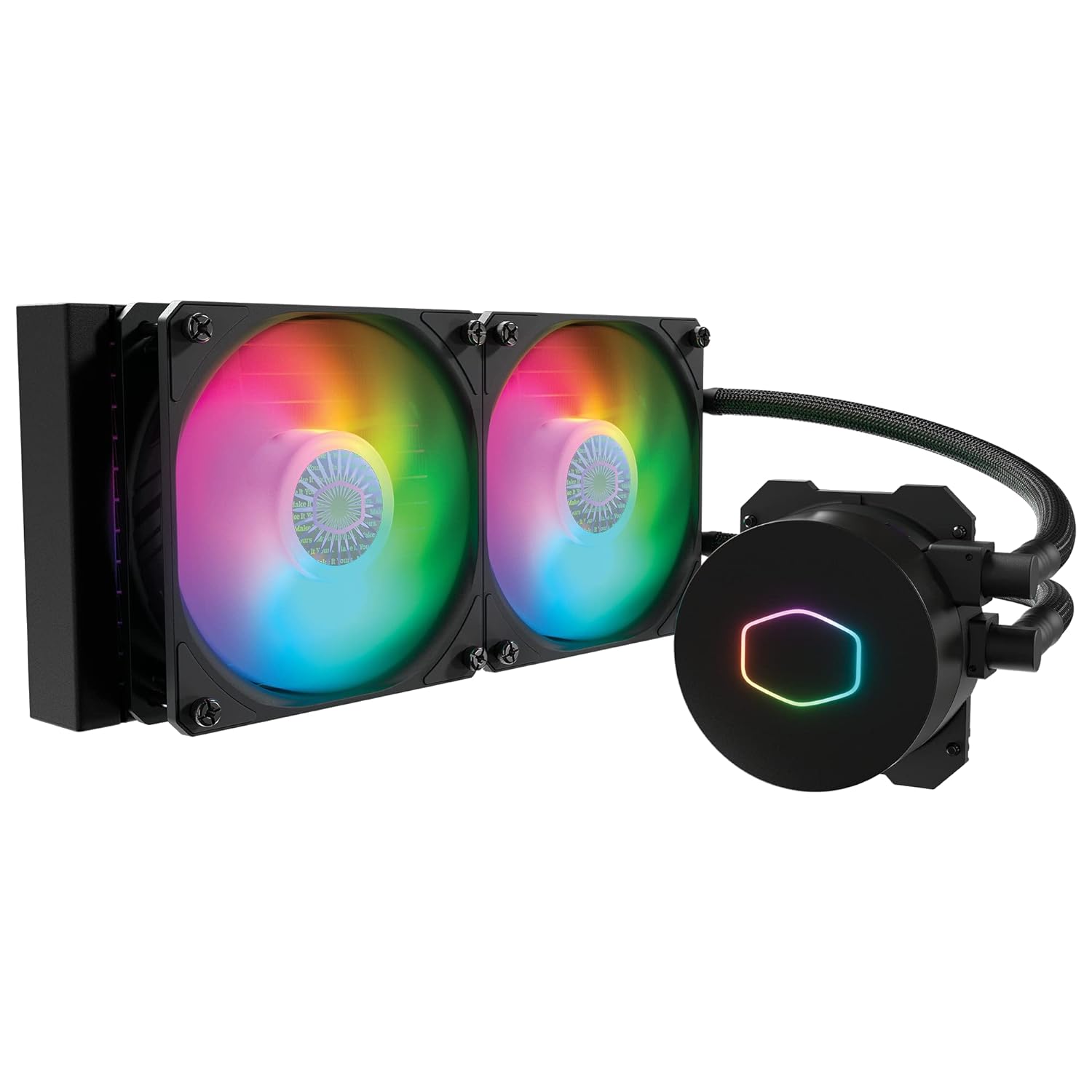 CoolerMaster MasterLiquid ML240L ARGB V2, Close-Loop AIO CPU Liquid Cooler, Gen3 Dual Chamber Pump, 240mm Radiator, SickleFlow 120 PWM ARGB, AMD Ryzen AM5/AM4, Intel LGA1700/1200 (MLW-D24M-A18PA-R2)