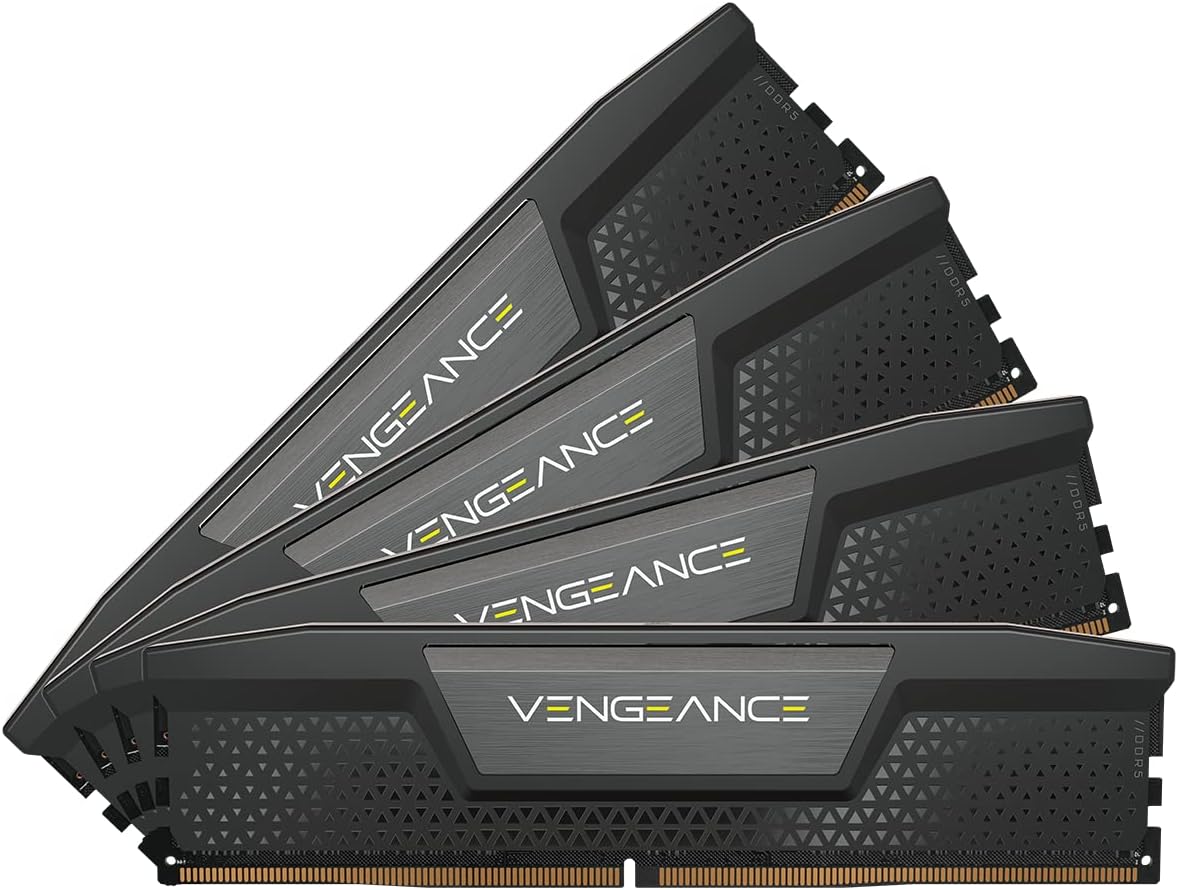 CORSAIR VENGEANCE DDR5 RAM 32GB (2x16GB) 5600MHz CL36 Intel XMP iCUE Compatible Computer Memory - Black (CMK32GX5M2B5600C36)