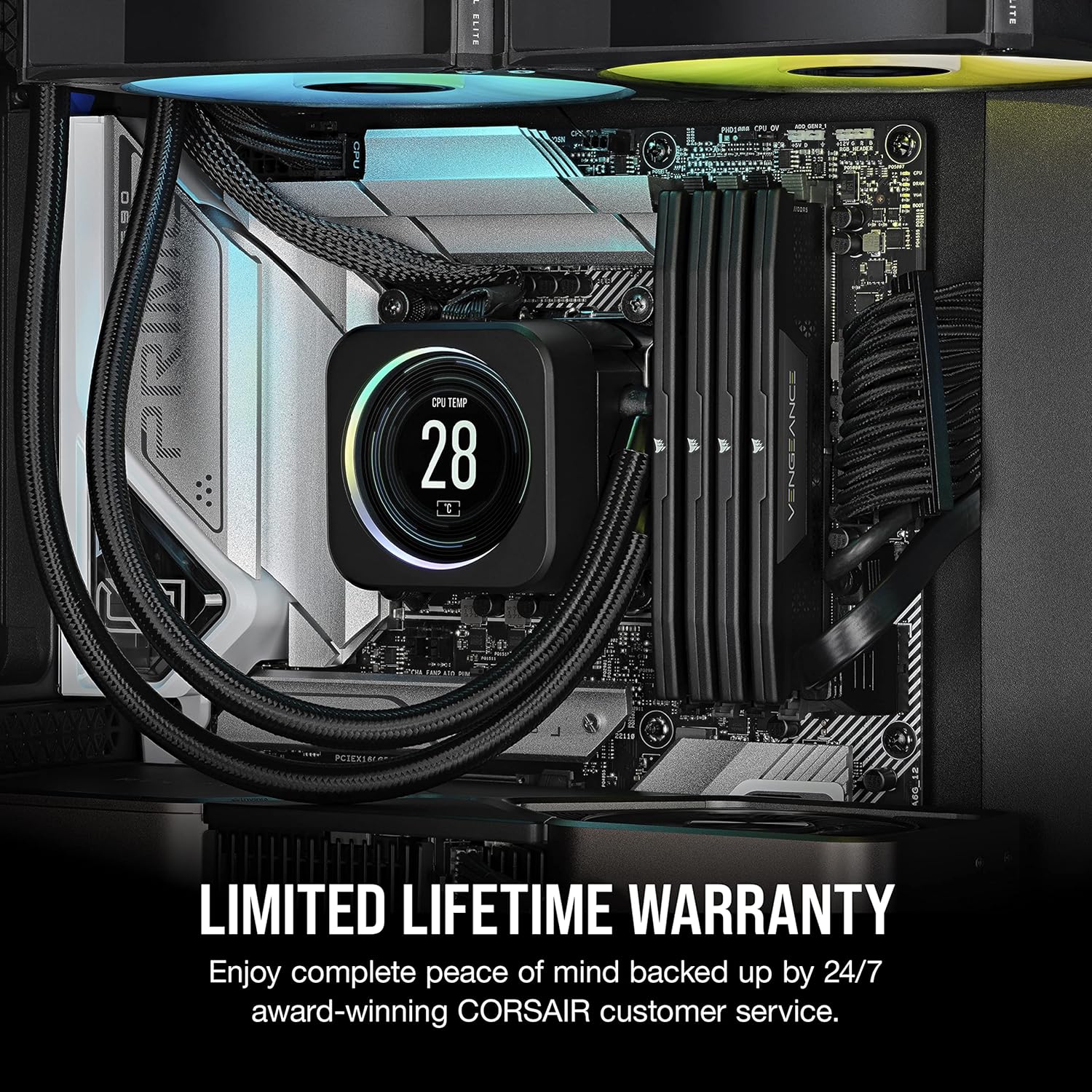 CORSAIR VENGEANCE DDR5 RAM 32GB (2x16GB) 5600MHz CL36 Intel XMP iCUE Compatible Computer Memory - Black (CMK32GX5M2B5600C36)