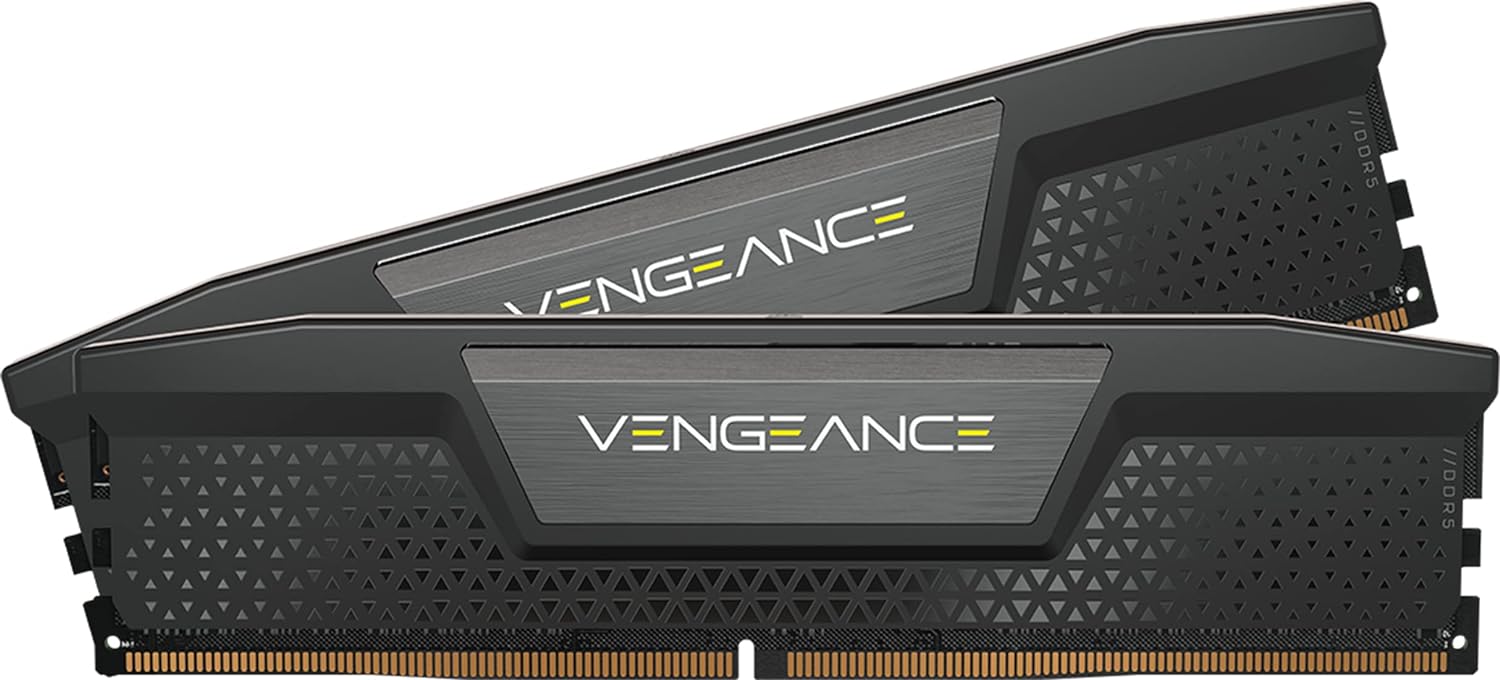 CORSAIR VENGEANCE DDR5 RAM 32GB (2x16GB) 6000MHz CL36 Intel XMP iCUE Compatible Computer Memory - Black (CMK32GX5M2D6000C36)