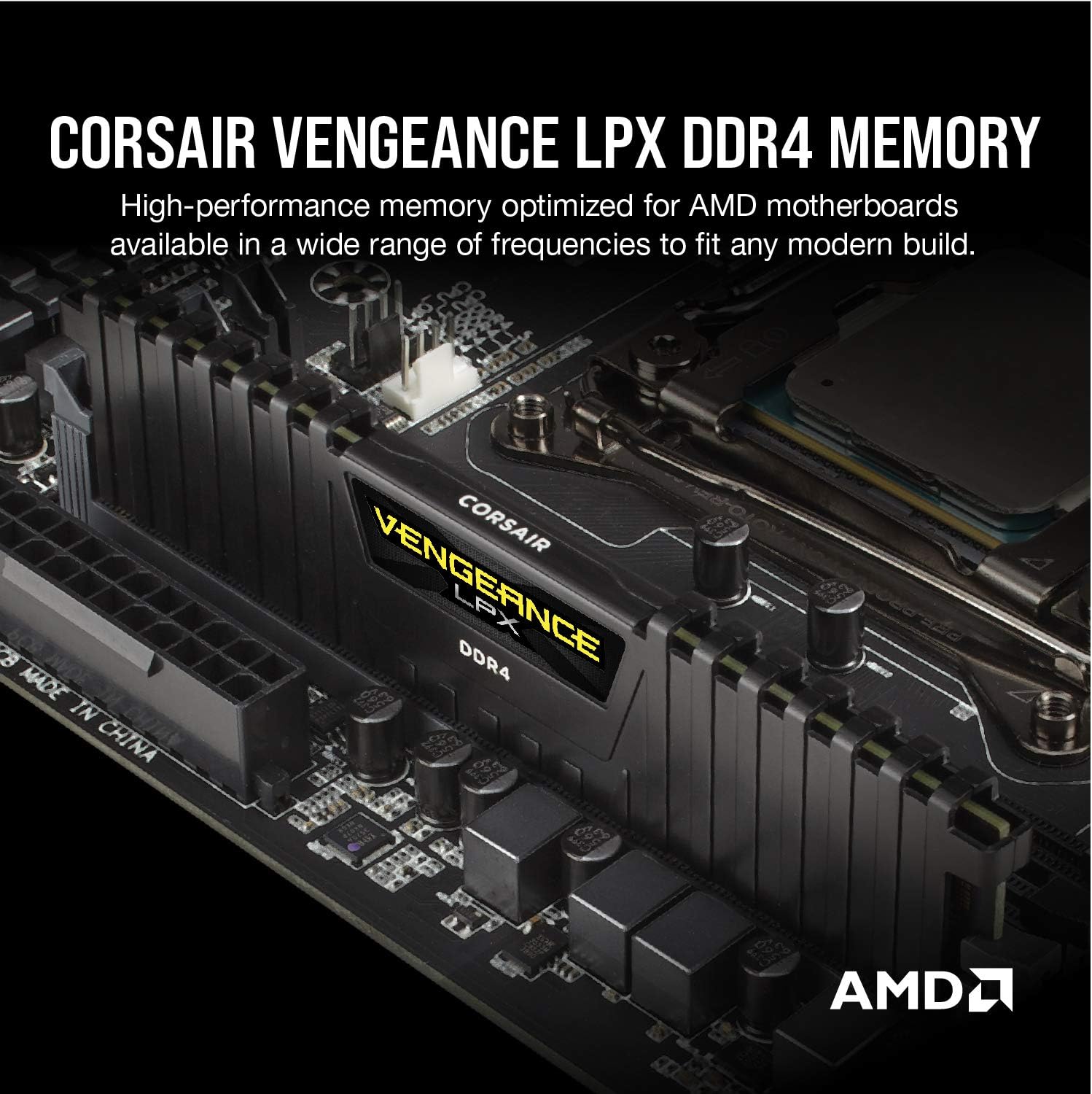 Corsair VENGEANCE LPX DDR4 64GB (2x32GB) 3200MHz CL16 Intel XMP 2.0 Computer Memory - Black (CMK64GX4M2E3200C16)
