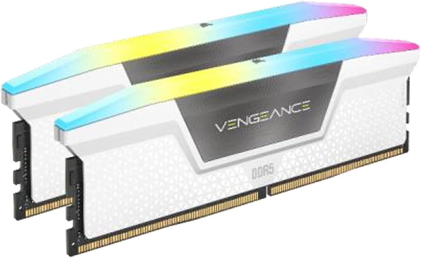 CORSAIR VENGEANCE RGB DDR5 RAM 32GB (2x16GB) 6000MHz CL36 Intel XMP iCUE Compatible Computer Memory - White (CMH32GX5M2E6000C36W)