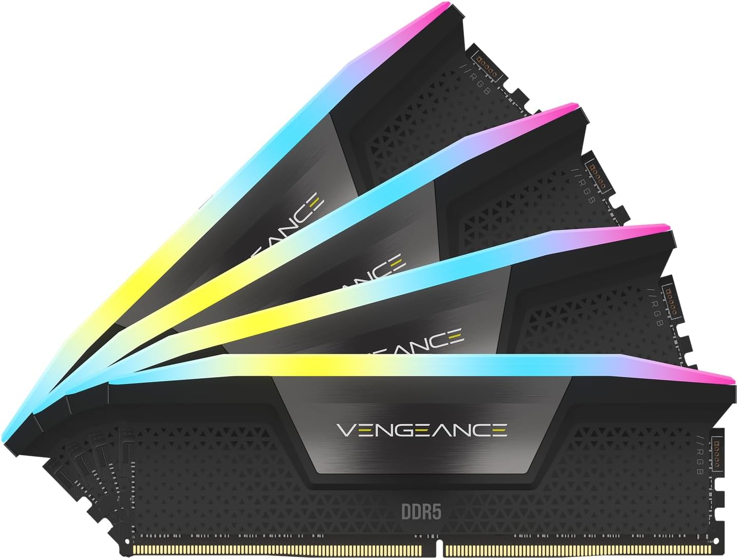 CORSAIR VENGEANCE RGB DDR5 RAM 64GB (2x32GB) 6000MHz CL30 Intel XMP iCUE Compatible Computer Memory - Black (CMH64GX5M2B6000C30)