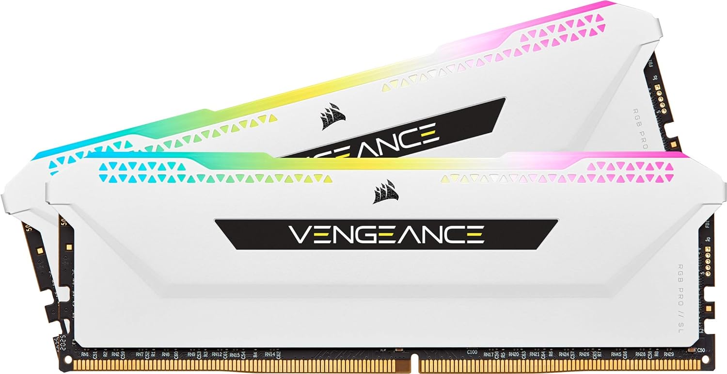 Corsair VENGEANCE RGB PRO SL DDR4 32GB (2x16GB) 3600MHz CL18 Intel XMP 2.0 AMD Ryzen iCUE Compatible Computer Memory - Black (CMH32GX4M2D3600C18)