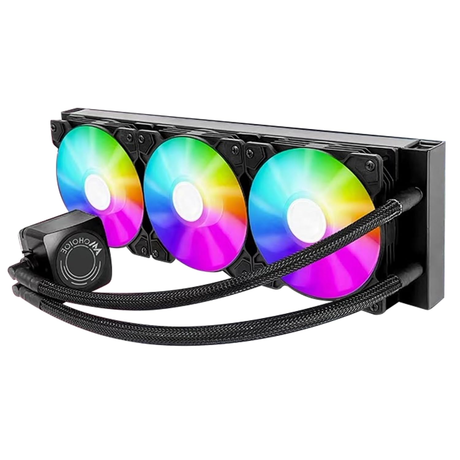 CPU Cooler Liquid Cooling CPU Water Cooler LGA 360mm Aio CPU High Efficiency Water Cooler with 1800 RPM, Compatible with Intel LGA RGB AM4 AMD - Black
