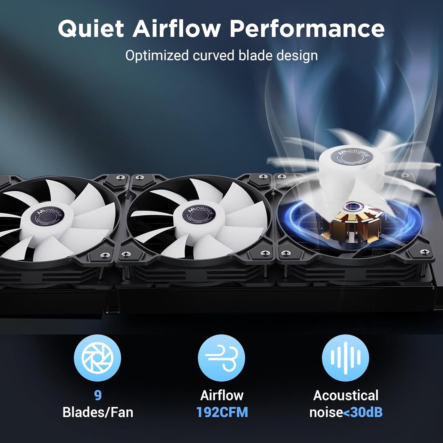 CPU Cooler Liquid Cooling CPU Water Cooler LGA 360mm Aio CPU High Efficiency Water Cooler with 1800 RPM, Compatible with Intel LGA RGB AM4 AMD - Black
