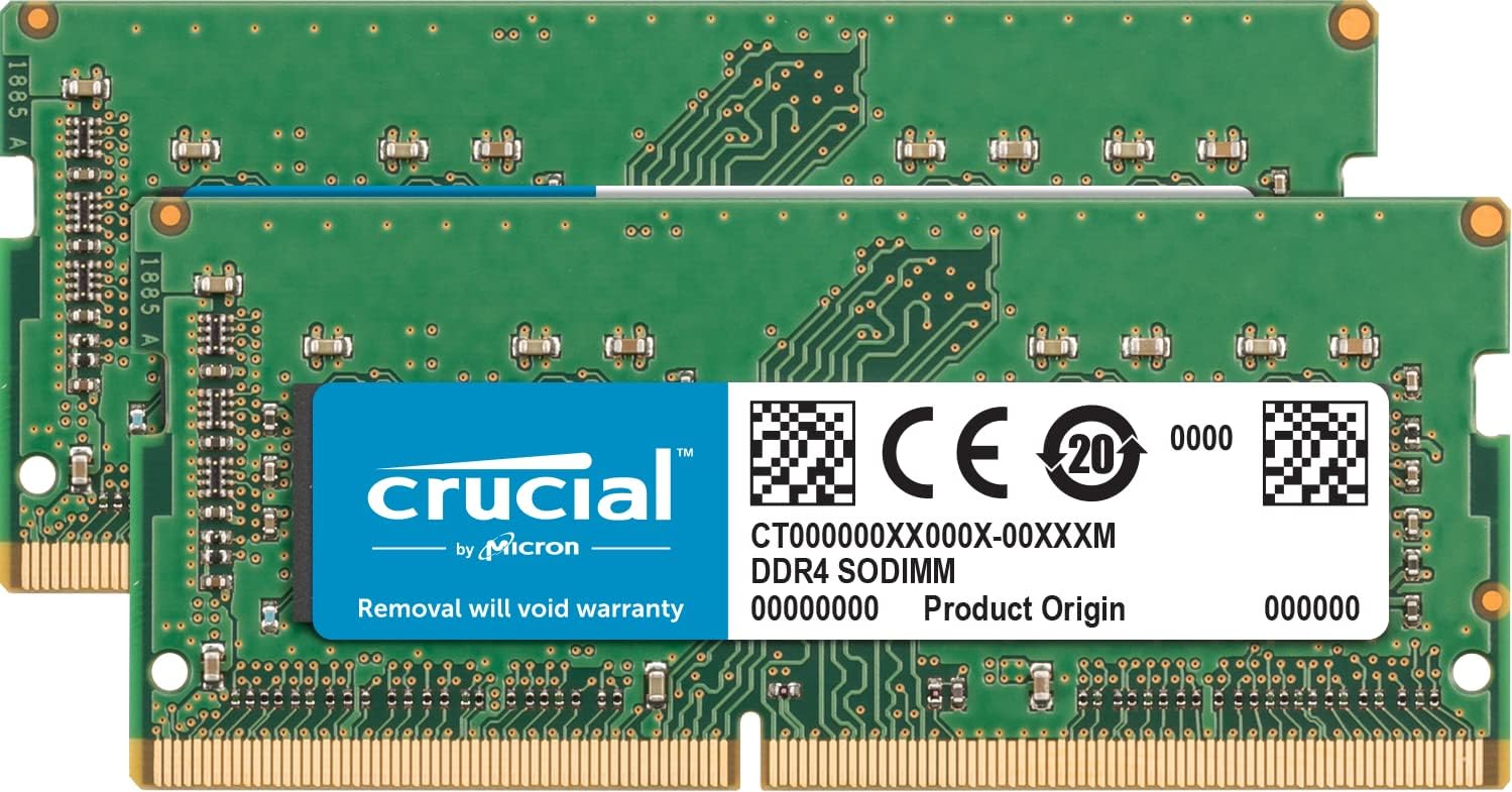 Crucial RAM 16GB Kit (2x8GB) DDR4 3200MHz CL22 (or 2933MHz or 2666MHz) Laptop Memory CT2K8G4SFRA32A