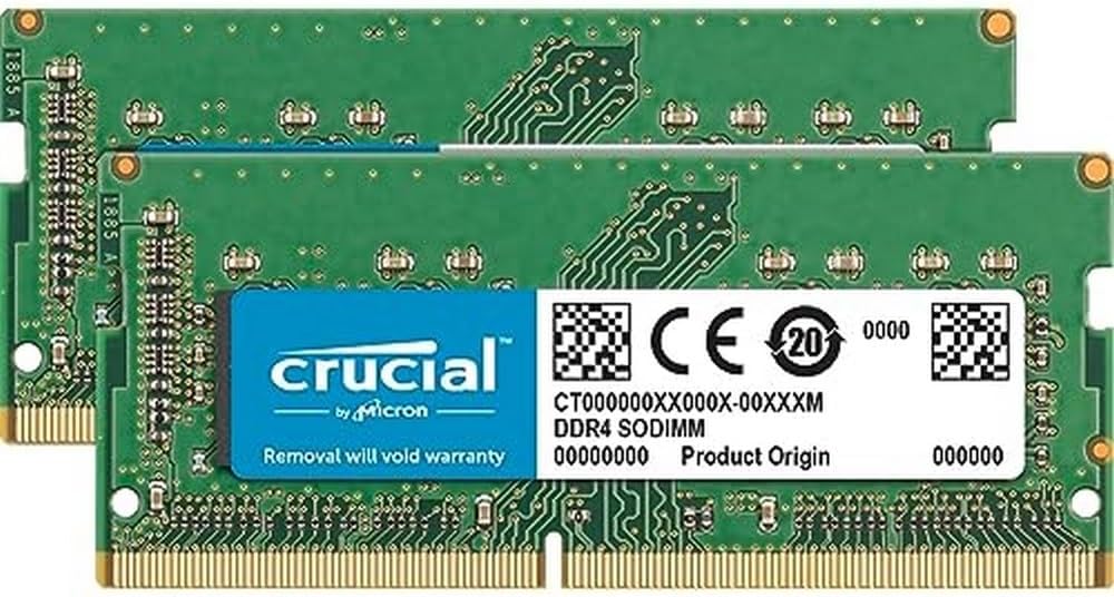 Crucial RAM 32GB Kit (2x16GB) DDR4 3200MHz CL22 (or 2933MHz or 2666MHz) Laptop Memory CT2K16G4SFRA32A