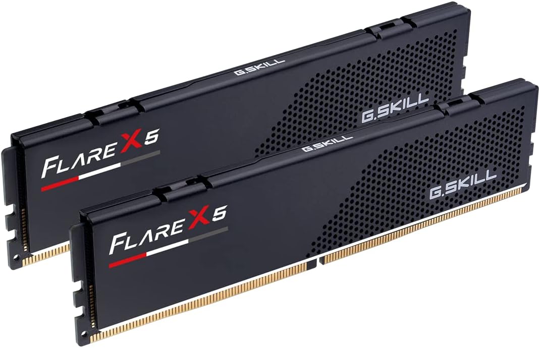 G.SKILL Flare X5 Series (AMD Expo) DDR5 RAM 32GB (2x16GB) 6000MT/s CL36-36-36-96 1.35V Desktop Computer Memory UDIMM - Matte Black (F5-6000J3636F16GX2-FX5)