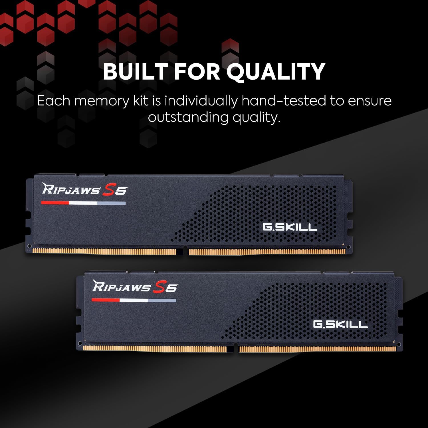 G.Skill Ripjaws S5 Series (Intel XMP 3.0) DDR5 RAM 32GB (2x16GB) 6000MT/s CL36-36-36-96 1.35V Desktop Computer Memory UDIMM - Matte Black (F5-6000J3636F16GX2-RS5K)