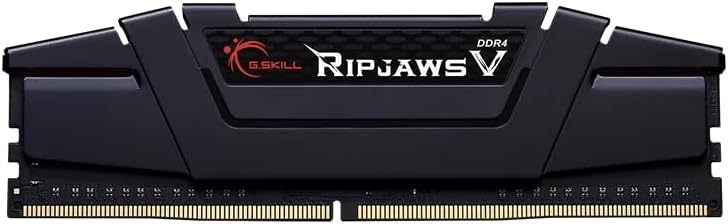 G.SKILL Ripjaws V Series (Intel XMP) DDR4 RAM 32GB (2x16GB) 3200MT/s CL16-18-18-38 1.35V Desktop Computer Memory UDIMM - Black (F4-3200C16D-32GVK)