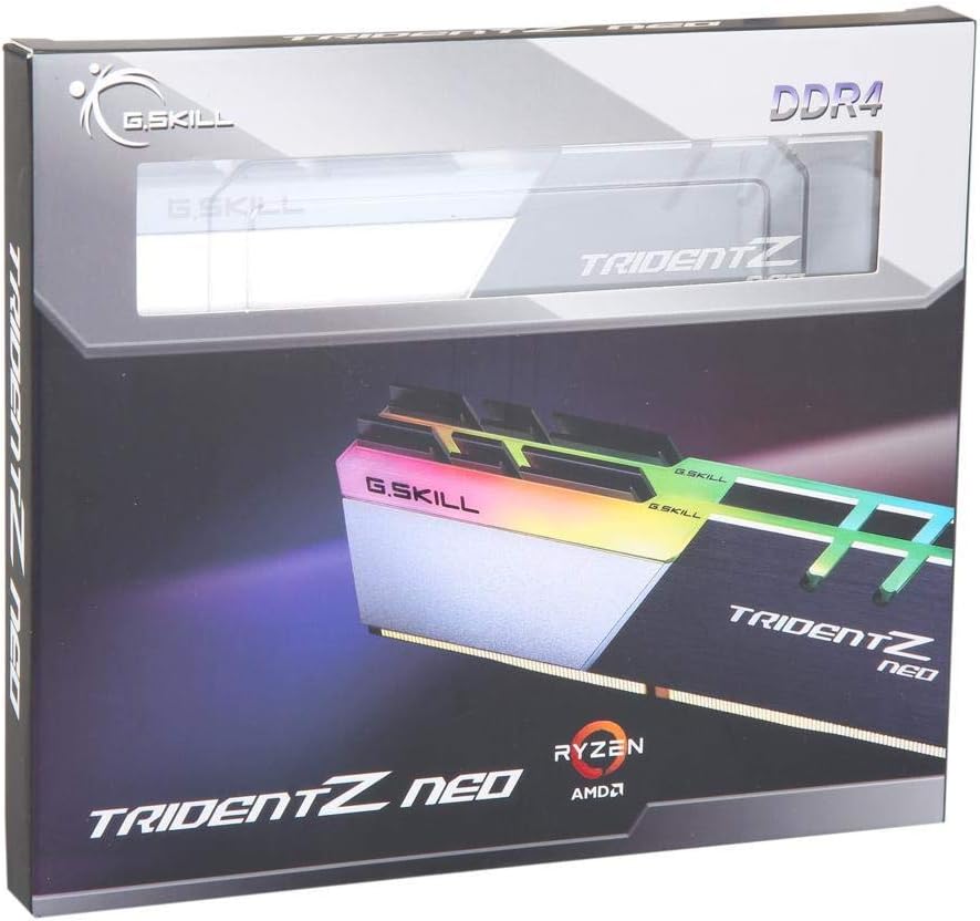 G.SKILL Trident Z Neo Series (Intel XMP) DDR4 RAM 32GB (2x16GB) 3600MT/s CL16-19-19-39 1.35V Desktop Computer Memory UDIMM (F4-3600C16D-32GTZNC)