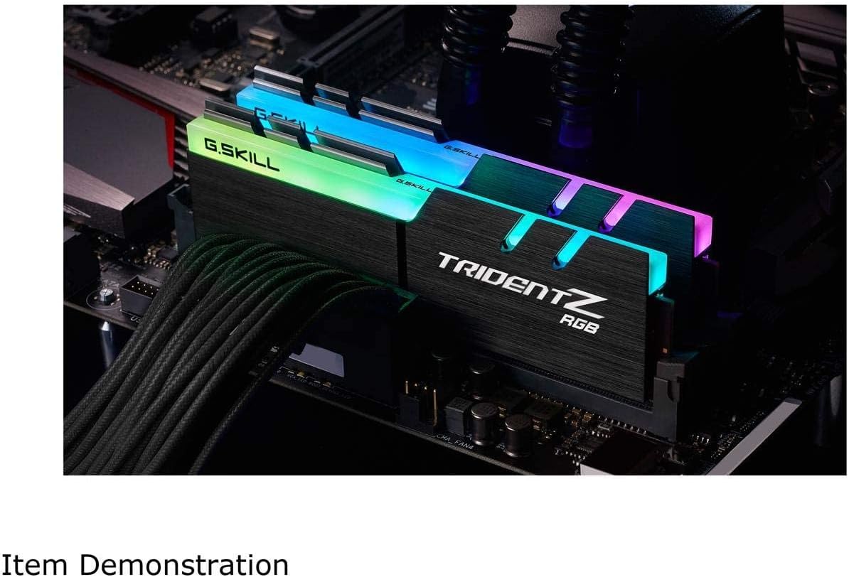 G.SKILL Trident Z RGB Series (Intel XMP) DDR4 RAM 64GB (2x32GB) 3600MT/s CL18-22-22-42 1.35V Desktop Computer Memory UDIMM (F4-3600C18D-64GTZR)