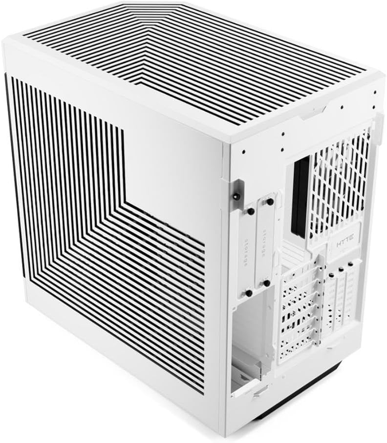 HYTE Y60 Modern Aesthetic Dual Chamber Panoramic Tempered Glass Mid-Tower ATX Computer Gaming Case with PCIE 4.0 Riser Cable Included, Snow White (CS-HYTE-Y60-WW)