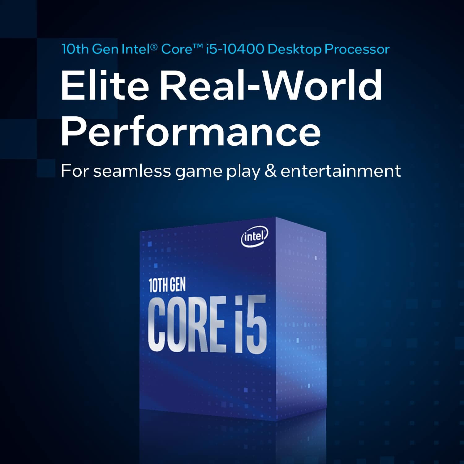 Intel Core i5-10400 Desktop Processor 6 Cores up to 4.3 GHz  LGA1200 (Intel 400 Series Chipset) 65W, Model Number: BX8070110400