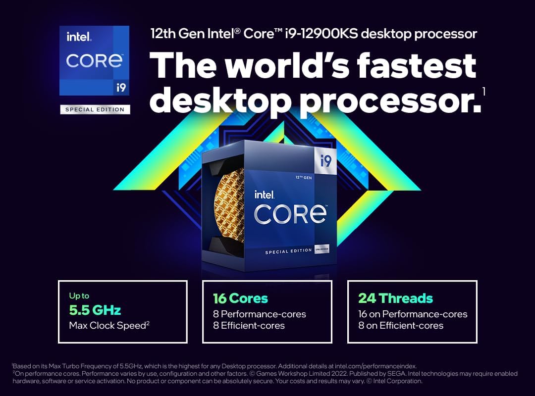 Intel Core i9 (12th Gen) i9-12900KS Gaming Desktop Processor with Integrated Graphics and Hexadeca-core (16 Core) 2.50 GHz