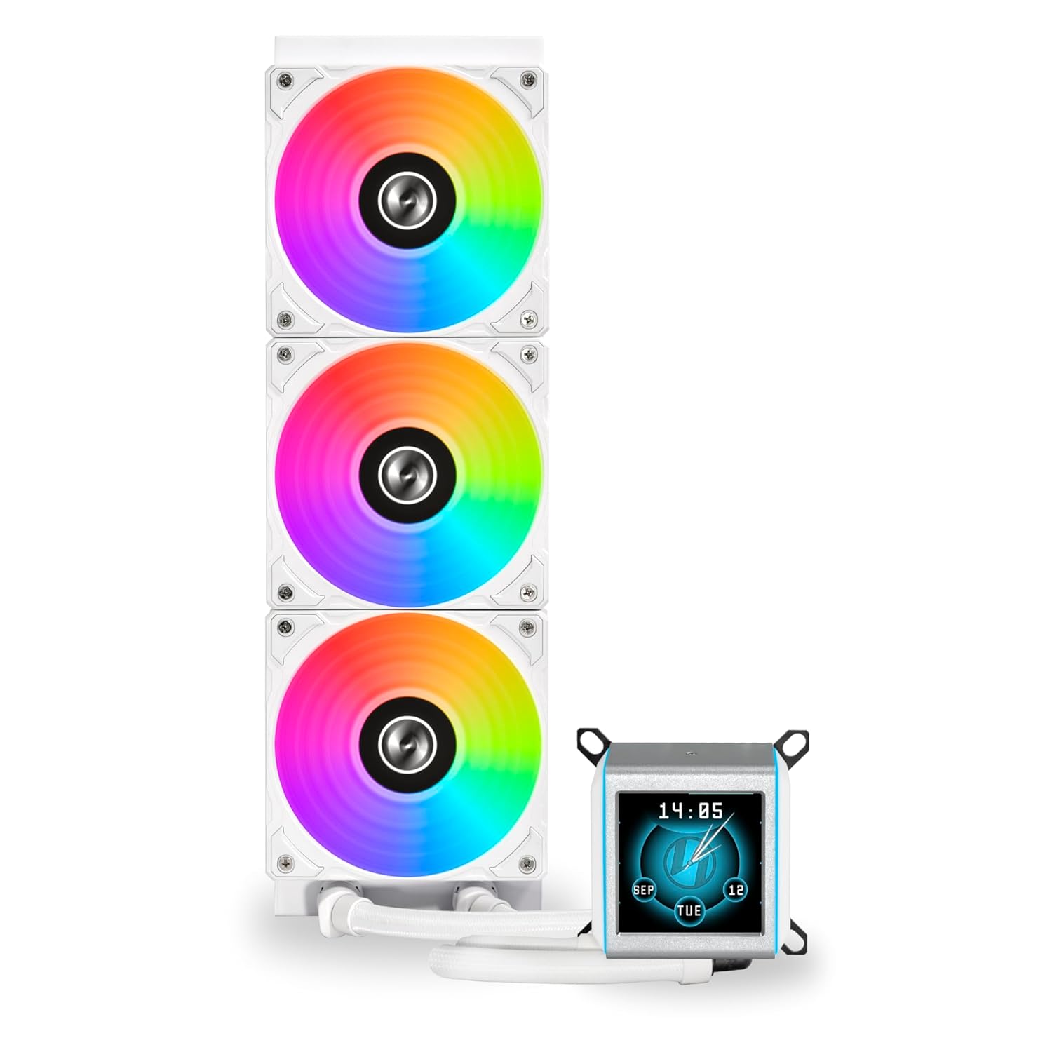 Lian Li Galahad II LCD 360 AIO CPU Liquid Cooler with SL Infinity Fans White - GA2ALCD36INW.US