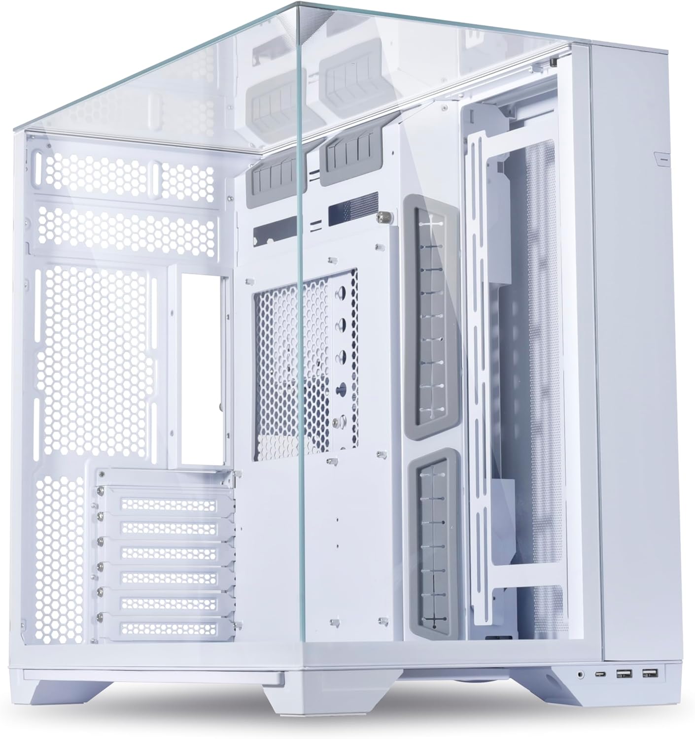Lian Li O11 Vision White Aluminum/Steel/Tempered Glass ATX Mid Tower Computer Case White - O11VW.US