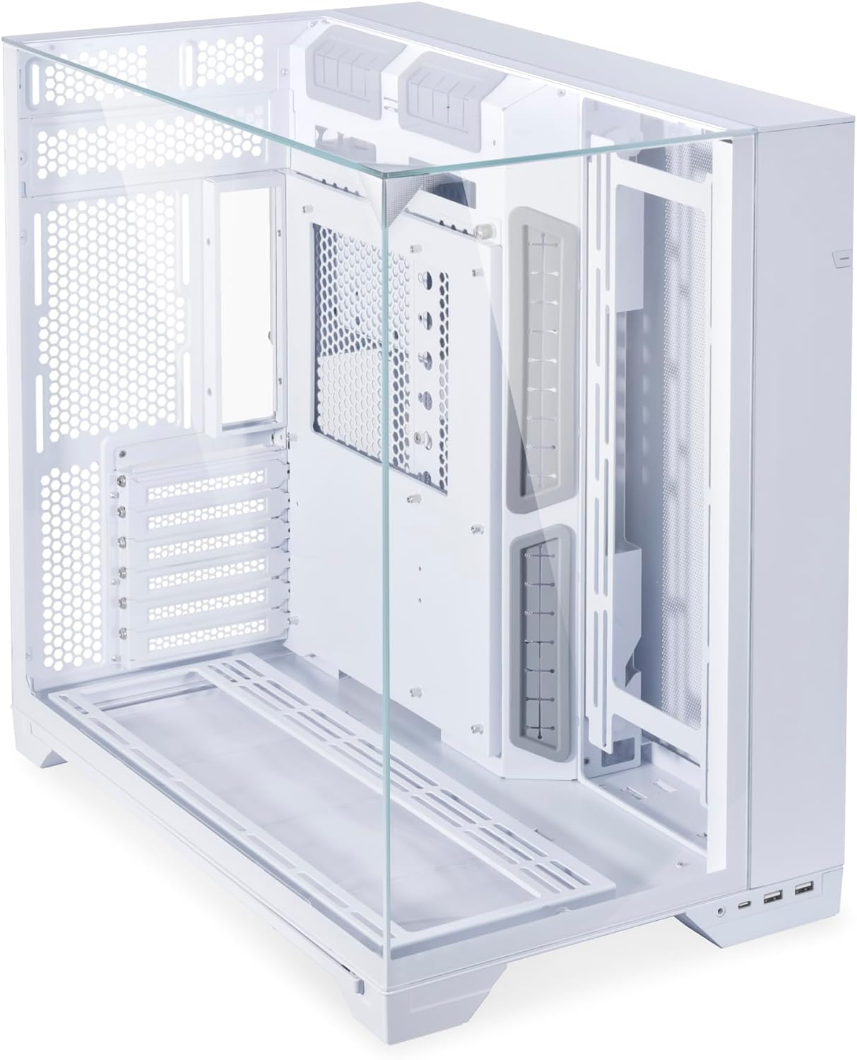 Lian Li O11 Vision White Aluminum/Steel/Tempered Glass ATX Mid Tower Computer Case White - O11VW.US