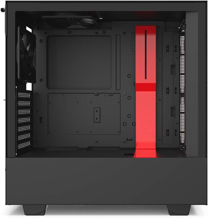 NZXT H5 Flow RGB Compact ATX Mid-Tower PC Gaming Case – High Airflow Perforated Front Panel Tempered Glass Side Cable Management 2 x F140 Core Fans 280mm Radiator Support White