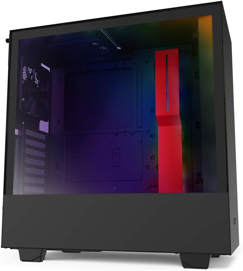 NZXT H6 Flow | CC-H61FB-01 | Compact Dual-Chamber Mid-Tower Airflow Case | Panoramic Glass Panels | High-Performance Airflow Panels | Includes 3 x 120mm Fans | Cable Management | Black