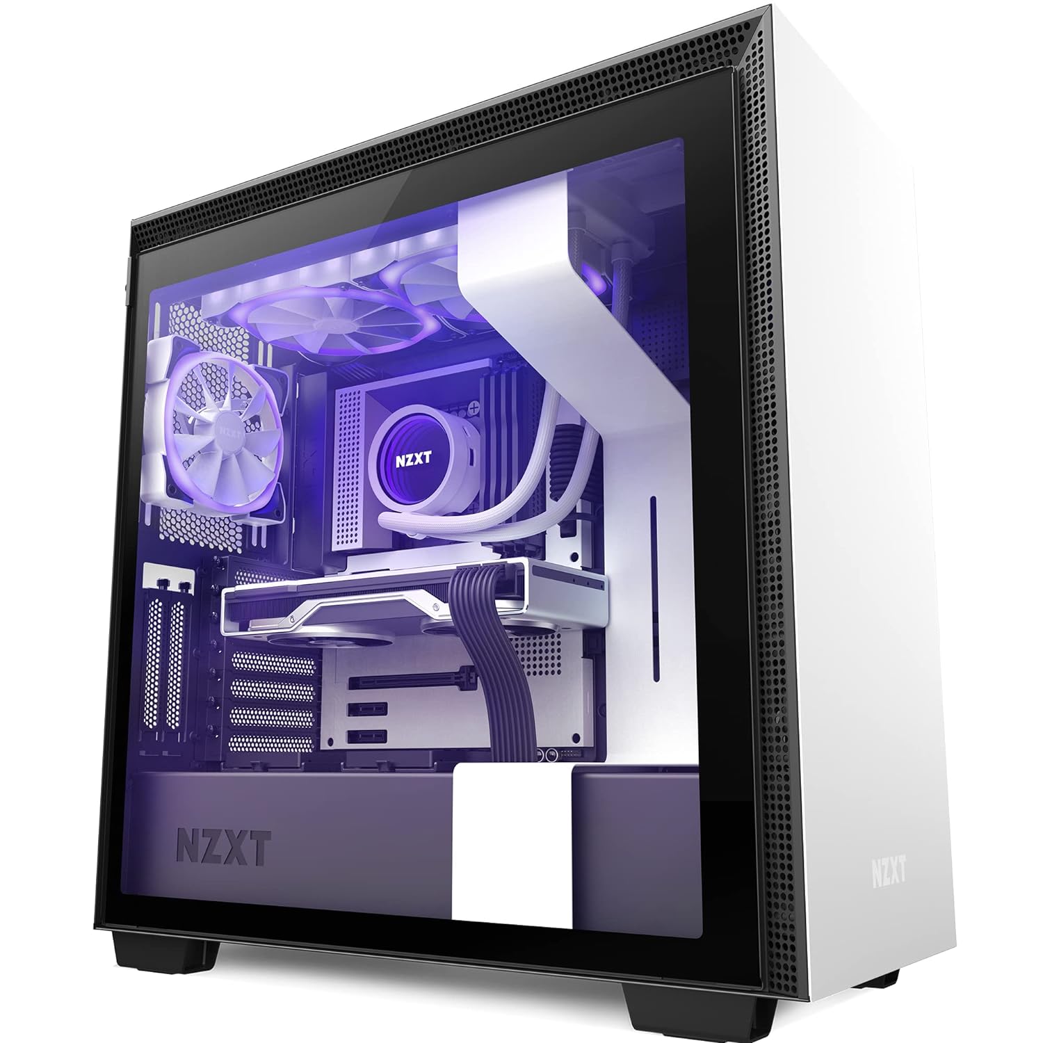 NZXT Kraken 280 RGB - RL-KR280-W1 - 280mm AIO CPU Liquid Cooler - Customizable 1.54 Square LCD Display for Images, Performance Metrics - High-Performance Pump - 2 x F140 RGB Core Fans - White