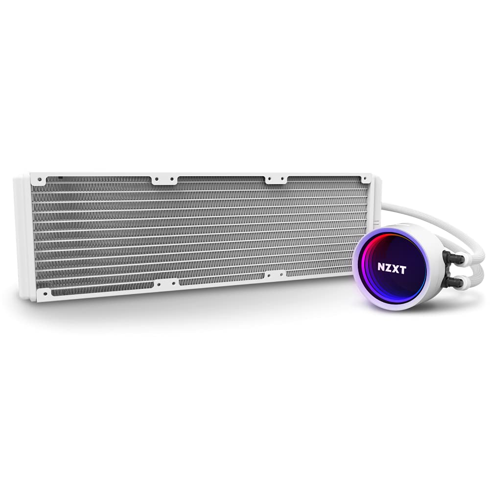 NZXT Kraken 360 - RL-KN360-B1 - 360mm AIO CPU Liquid Cooler - Customizable 1.54 Square LCD Display for Images, Performance Metrics and More - High-Performance Pump - 3 x F120P Fans - Black