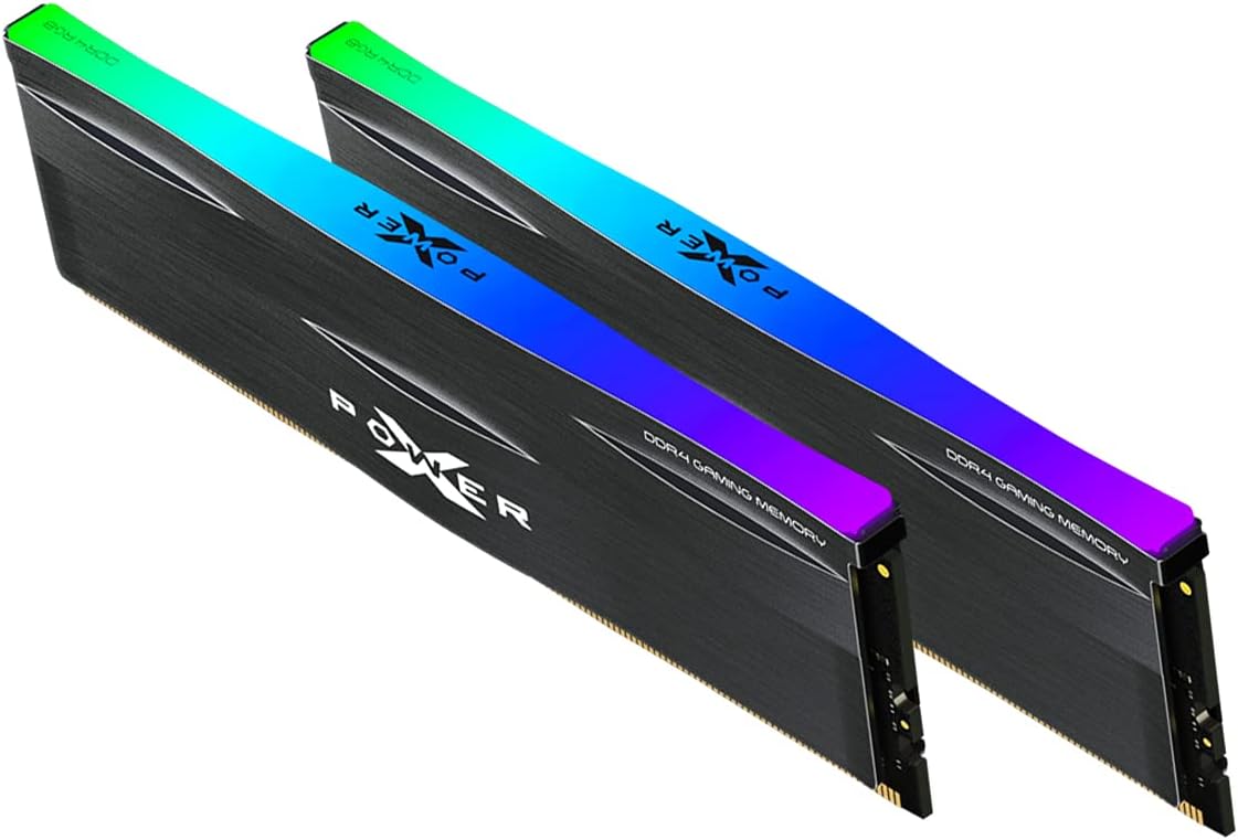Silicon Power Value Gaming DDR4 RAM 32GB (2x16GB) 3200MHz (PC4 25600) 288-pin CL16 1.35V UDIMM Desktop Memory Module with Heatsink Grey SP032GXLZU320BDAJ7