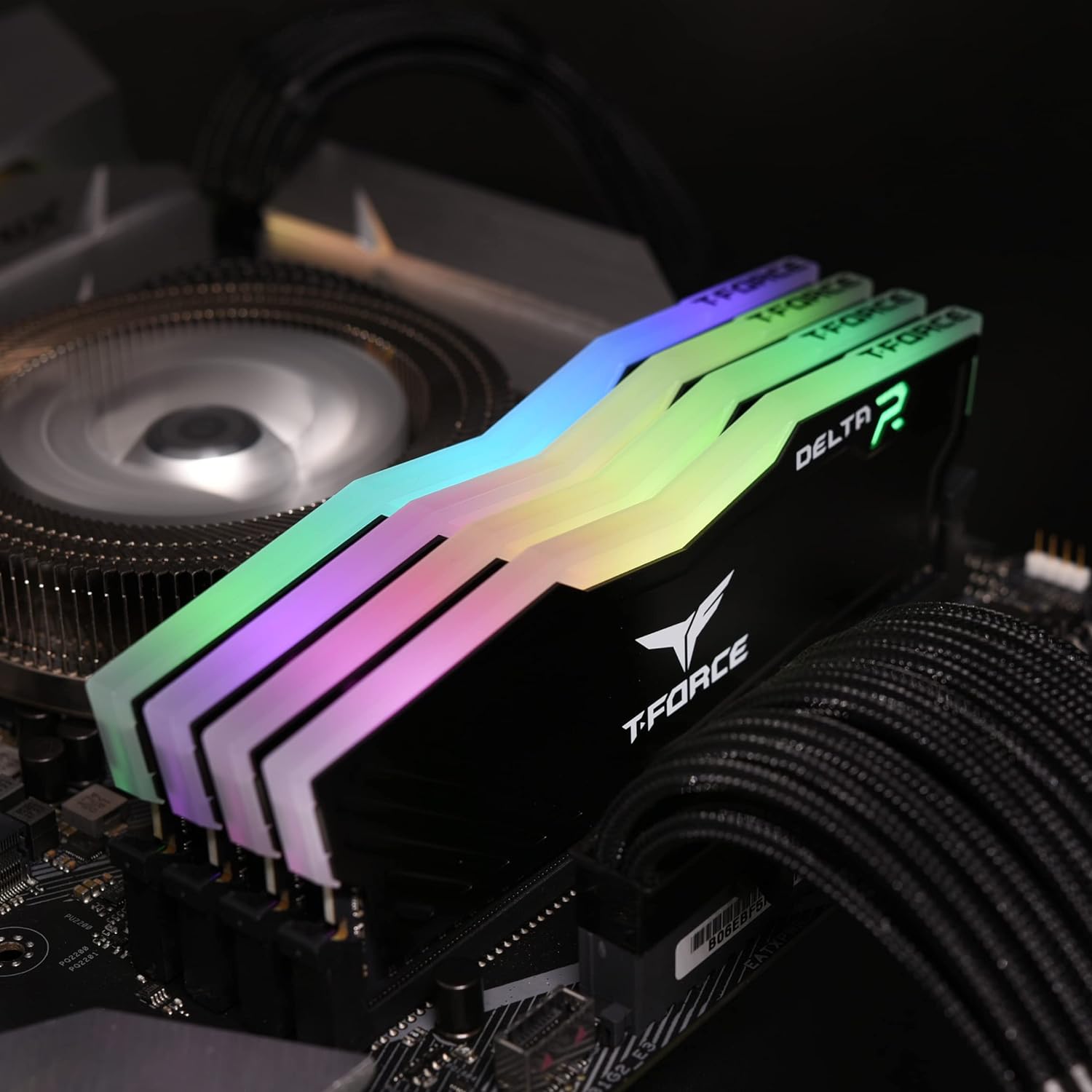 TEAMGROUP T-Force Delta RGB DDR4 32GB (2x16GB) 3600MHz (PC4-28800) CL18 Desktop Gaming Memory Module Ram Black - TF3D432G3600HC18JDC01