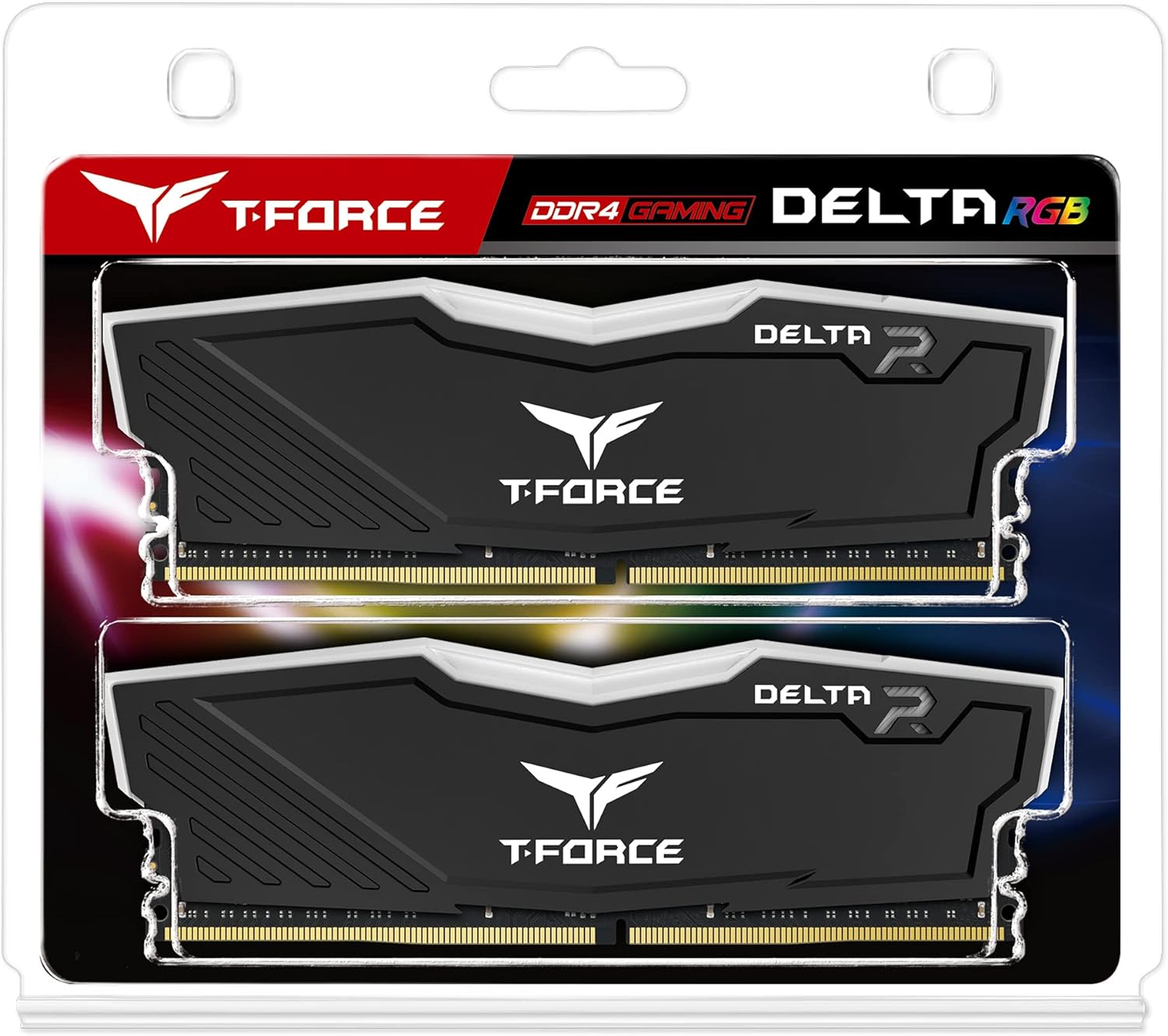 TEAMGROUP T-Force Delta RGB DDR4 32GB (2x16GB) 3600MHz (PC4-28800) CL18 Desktop Gaming Memory Module Ram TF4D432G3600HC18JDC01 - White