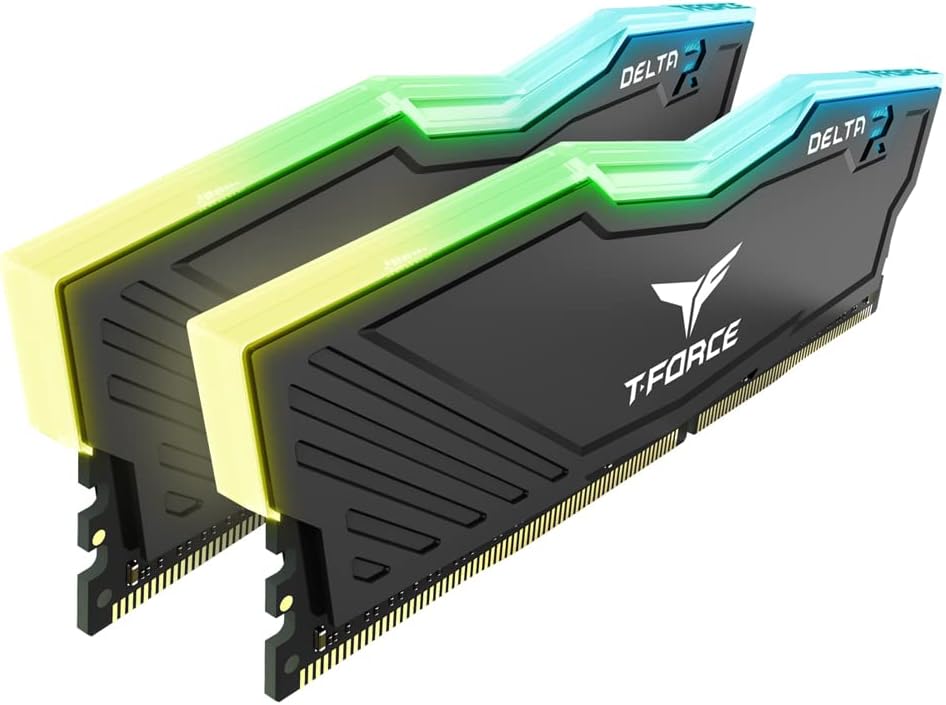 TEAMGROUP T-Force Delta RGB DDR4 32GB (2x16GB) 3600MHz (PC4-28800) CL18 Desktop Gaming Memory Module Ram TF4D432G3600HC18JDC01 - White