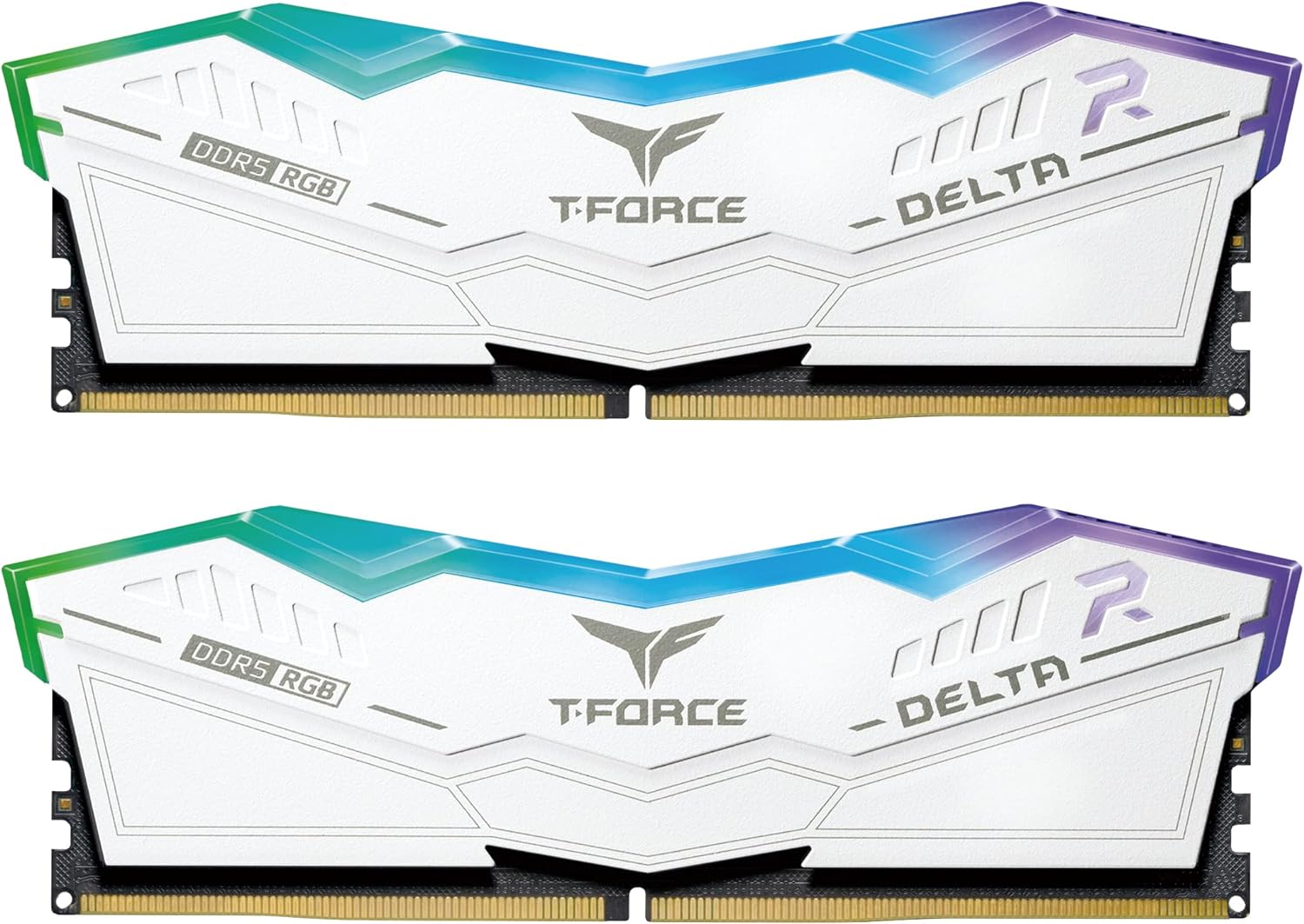 TEAMGROUP T-Force Delta RGB DDR5 Ram 32GB (2x16GB) 6000MHz PC5-48000 CL30 Intel XMP 3.0  AMD Expo Compatible Desktop Memory Module Ram White - FF4D532G6000HC30DC01