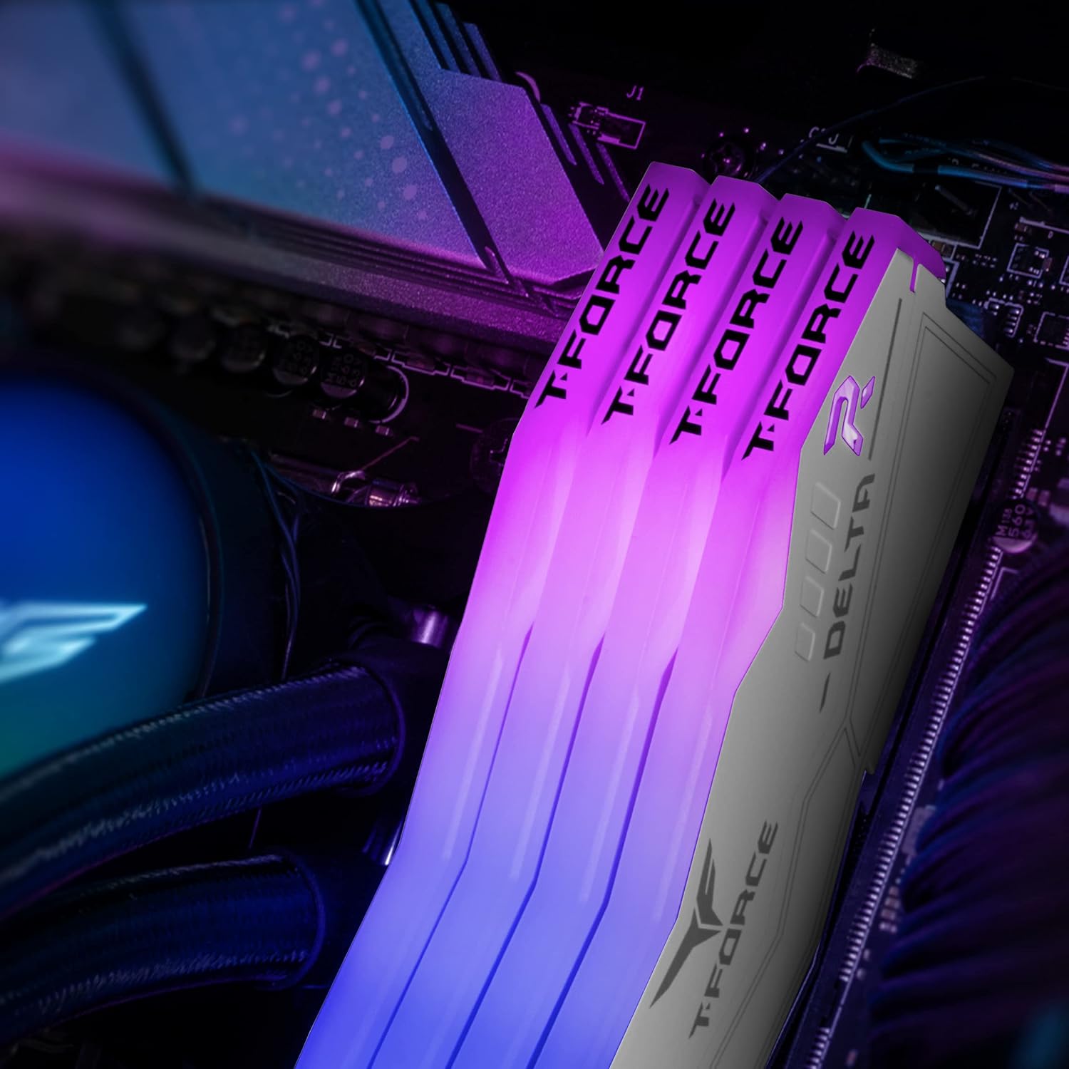 TEAMGROUP T-Force Delta RGB DDR5 Ram 32GB (2x16GB) 6000MHz PC5-48000 CL30 Intel XMP 3.0  AMD Expo Compatible Desktop Memory Module Ram White - FF4D532G6000HC30DC01