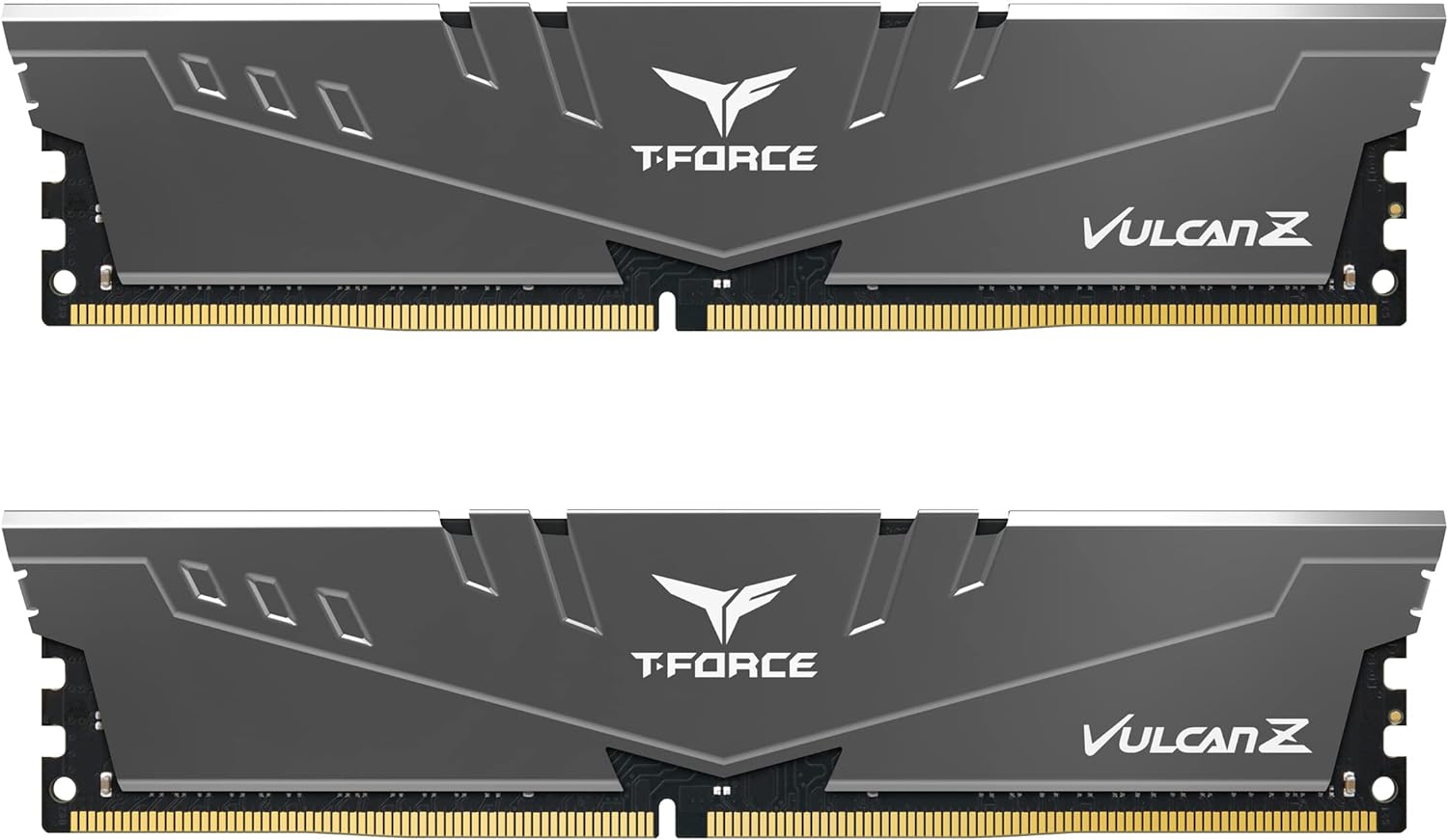 TEAMGROUP T-Force Vulcan Z DDR4 16GB Kit (2x8GB) 3200MHz (PC4-25600) CL16 Desktop Memory Module Ram (Gray) - TLZGD416G3200HC16CDC01