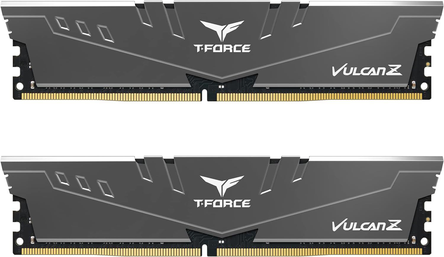 TEAMGROUP T-Force Vulcan Z DDR4 32GB Kit (2x16GB) 3200MHz (PC4-25600) CL16 Desktop Memory Module Ram (Gray) - TLZGD432G3200HC16FDC01